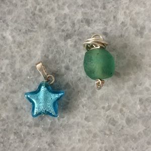 Set of 2 Glass Charms